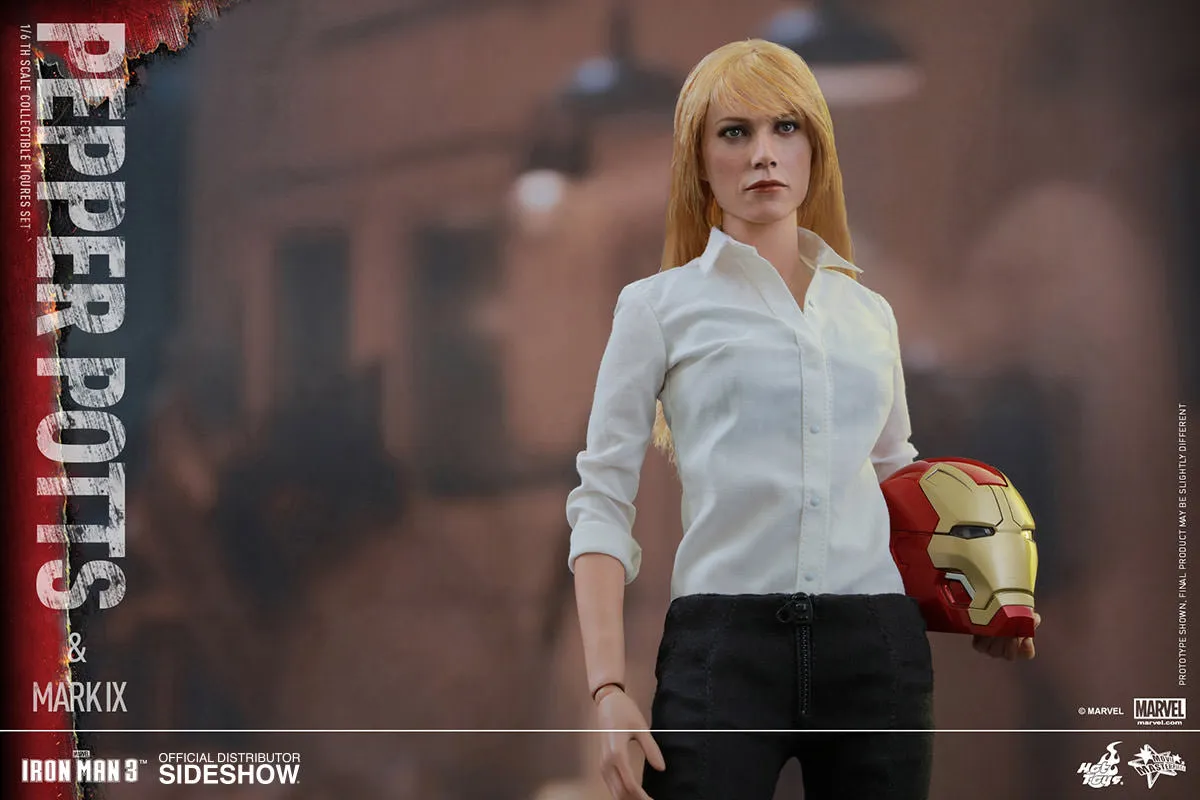Hot Toys 1/6 Iron Man 3 Pepper Potts and Mark IX 9 Iron Man Sixth Scale Figure MMS311