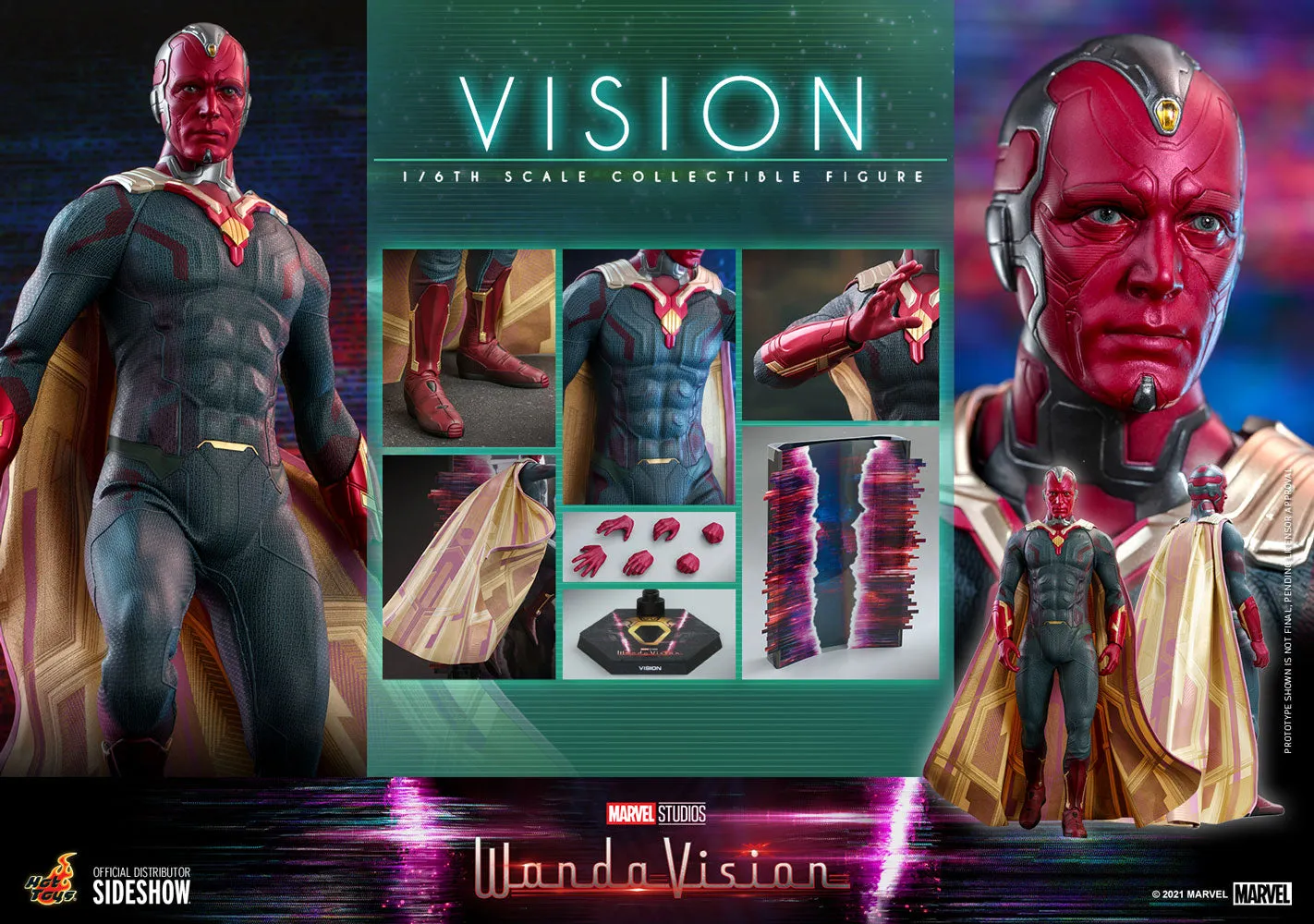 Hot Toys 1/6 Marvel WandaVision Vision Sixth Scale Figure TMS037
