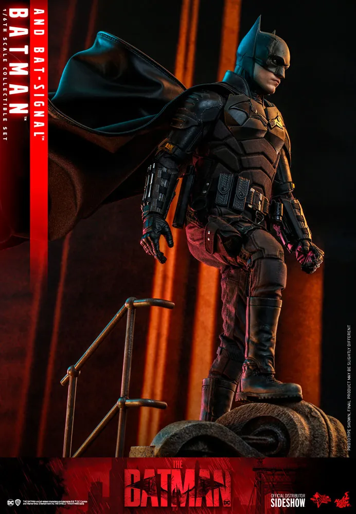 Hot Toys Movie Masterpiece 1/6 Scale Figure - The Batman - Batman & Bat Signal