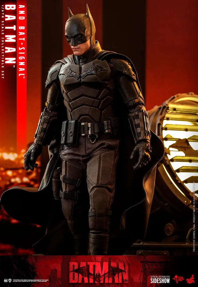 Hot Toys Movie Masterpiece 1/6 Scale Figure - The Batman - Batman & Bat Signal