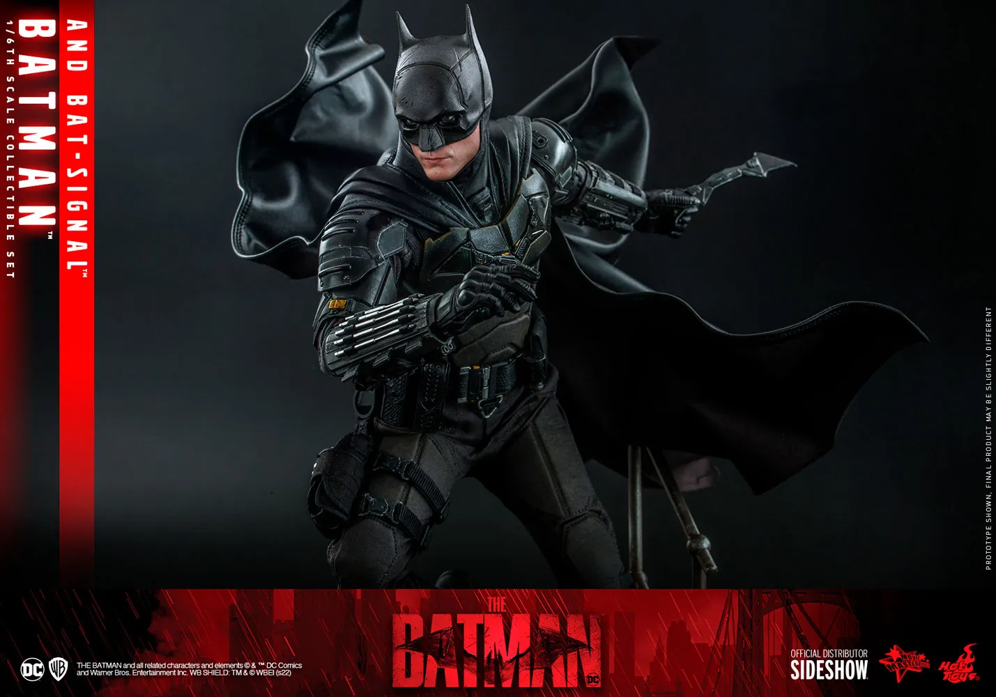 Hot Toys Movie Masterpiece 1/6 Scale Figure - The Batman - Batman & Bat Signal