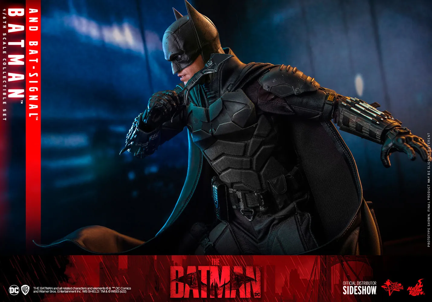 Hot Toys Movie Masterpiece 1/6 Scale Figure - The Batman - Batman & Bat Signal