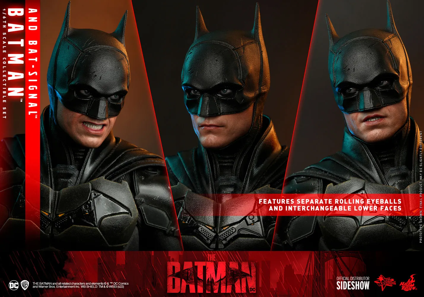 Hot Toys Movie Masterpiece 1/6 Scale Figure - The Batman - Batman & Bat Signal