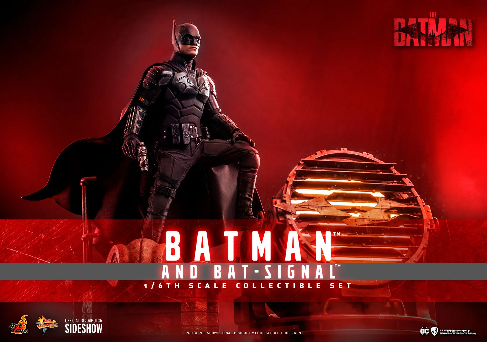 Hot Toys Movie Masterpiece 1/6 Scale Figure - The Batman - Batman & Bat Signal