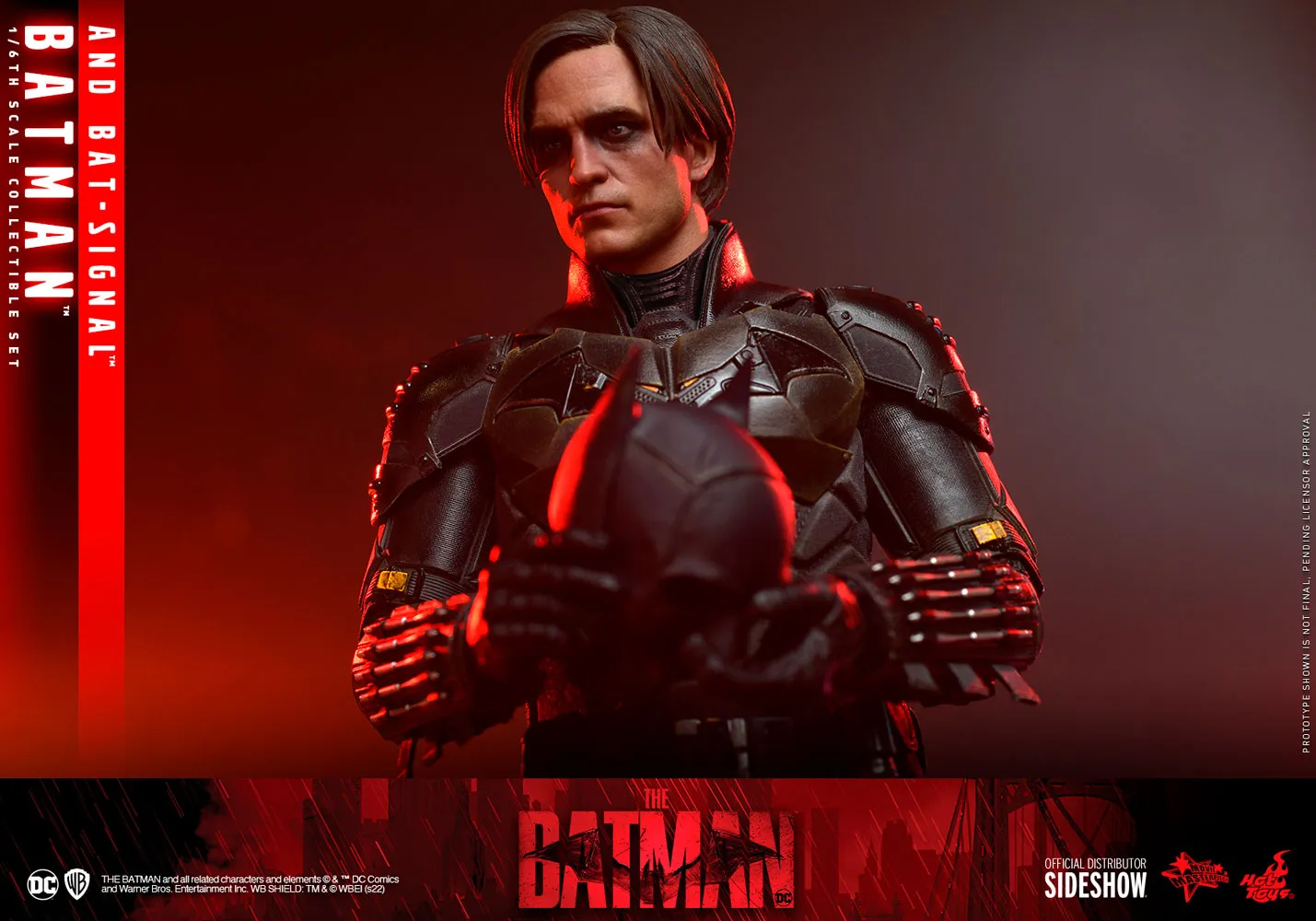 Hot Toys Movie Masterpiece 1/6 Scale Figure - The Batman - Batman & Bat Signal