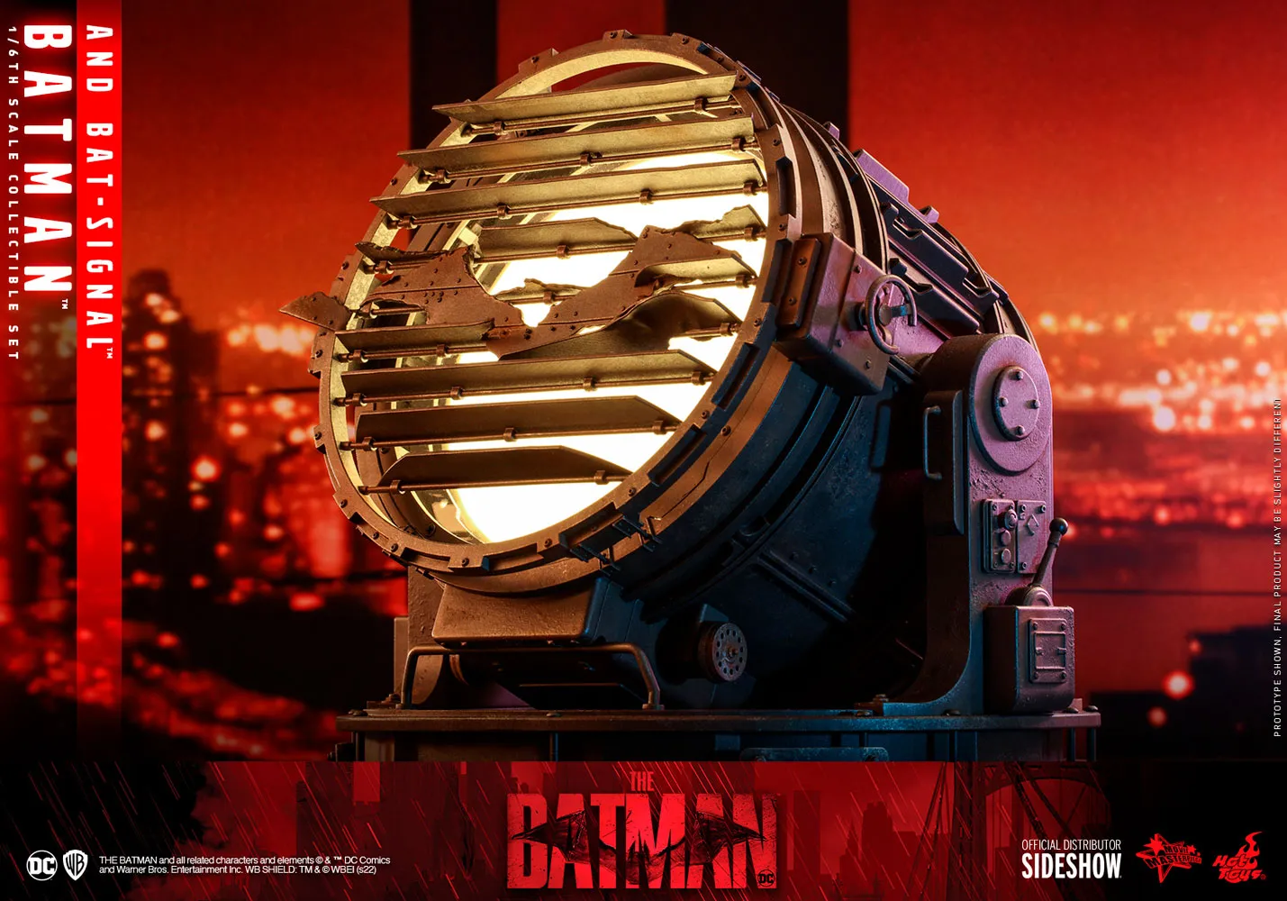 Hot Toys Movie Masterpiece 1/6 Scale Figure - The Batman - Batman & Bat Signal