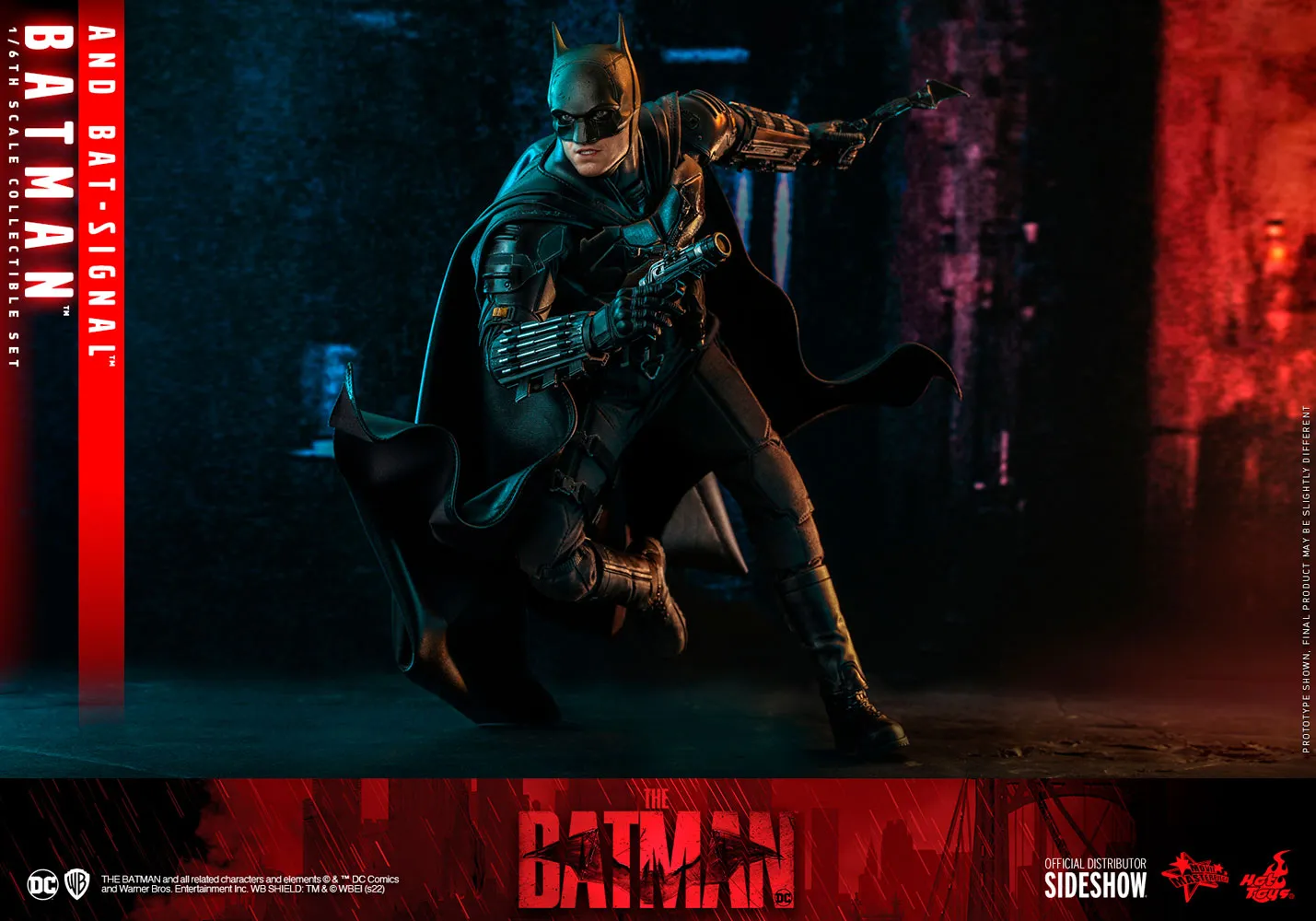 Hot Toys Movie Masterpiece 1/6 Scale Figure - The Batman - Batman & Bat Signal