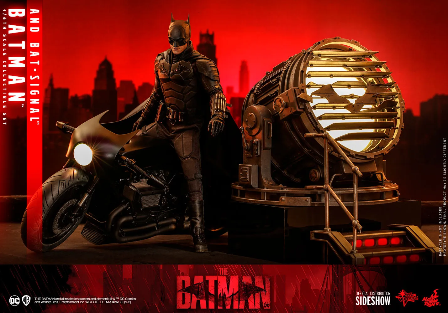Hot Toys Movie Masterpiece 1/6 Scale Figure - The Batman - Batman & Bat Signal