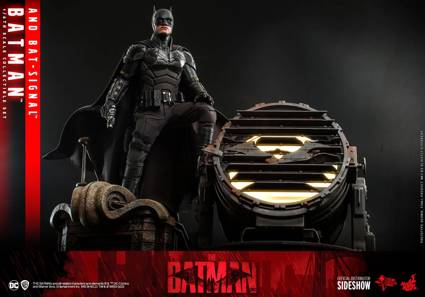 Hot Toys Movie Masterpiece 1/6 Scale Figure - The Batman - Batman & Bat Signal
