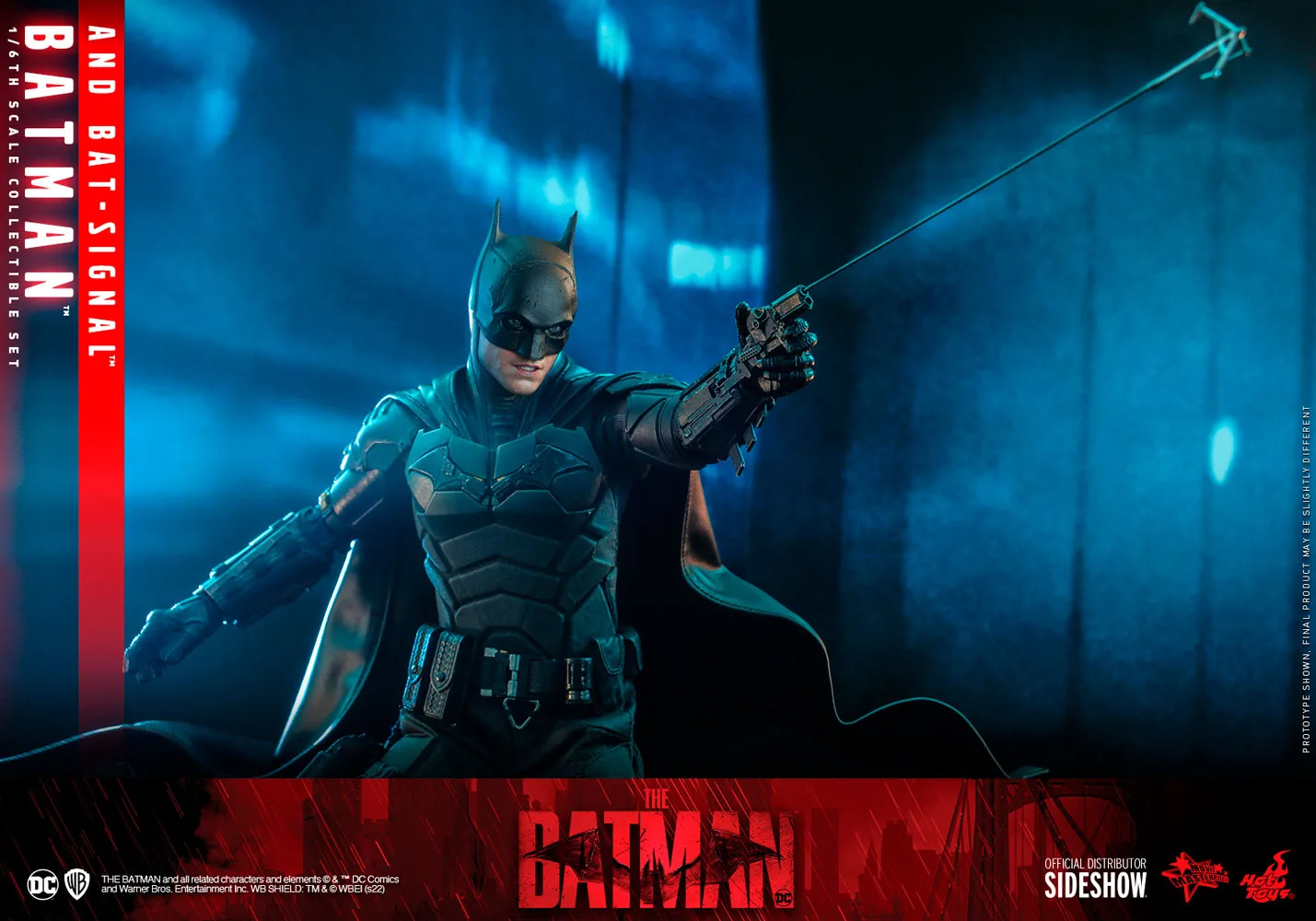 Hot Toys Movie Masterpiece 1/6 Scale Figure - The Batman - Batman & Bat Signal