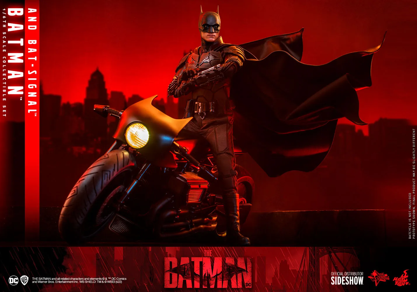 Hot Toys Movie Masterpiece 1/6 Scale Figure - The Batman - Batman & Bat Signal