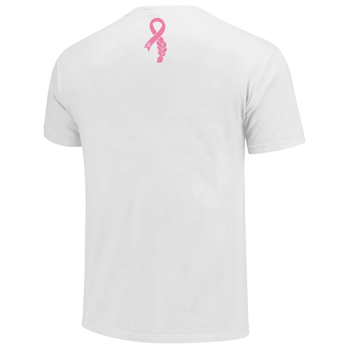 Image One Adult/Unisex Interlocking FS/Lonni Breast Cancer Hair Braid Short Sleeve T-Shirt - White