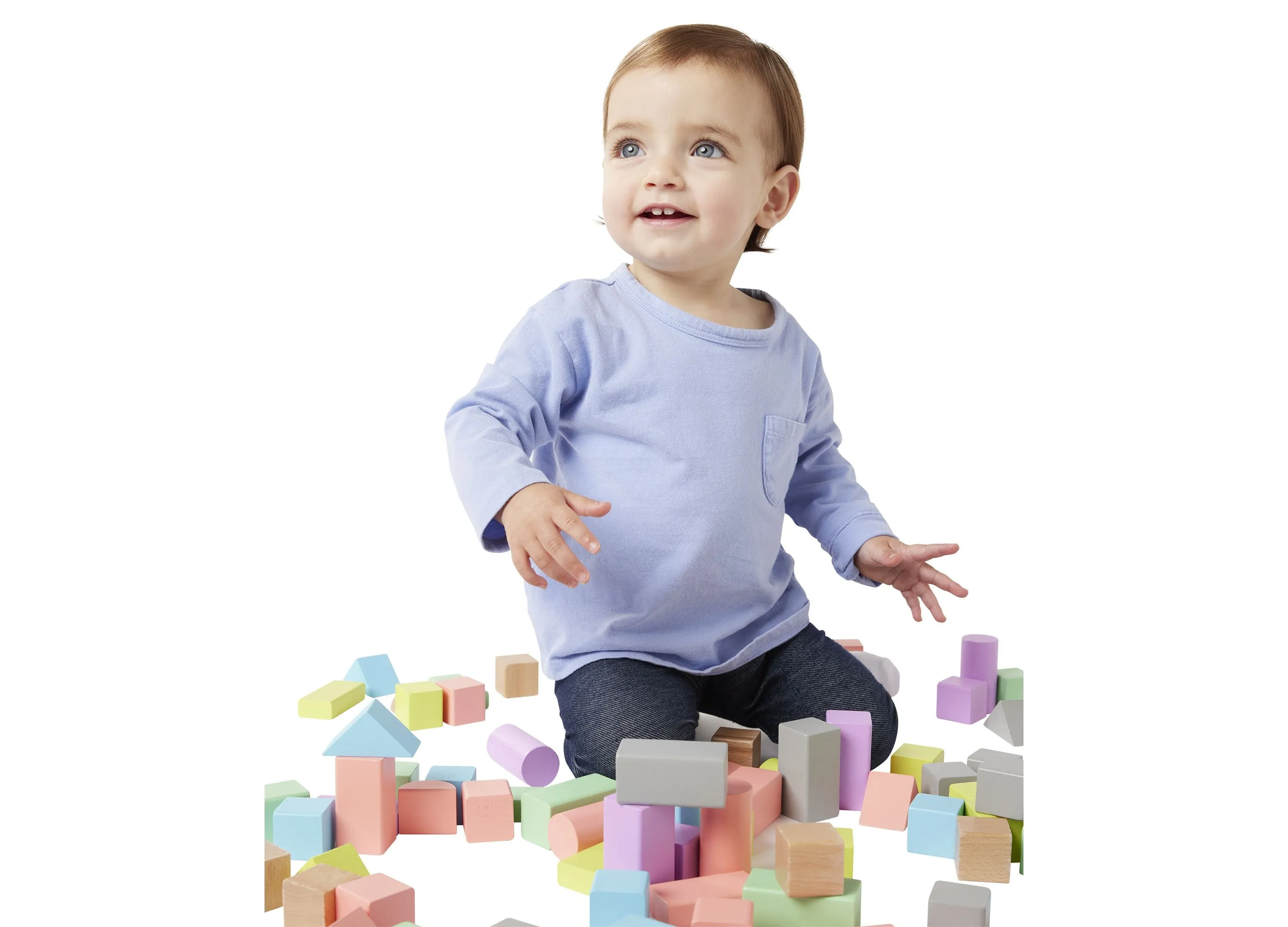 Imaginarium 100-Piece Wooden Block Set - Colorful Building Blocks for Creative Play