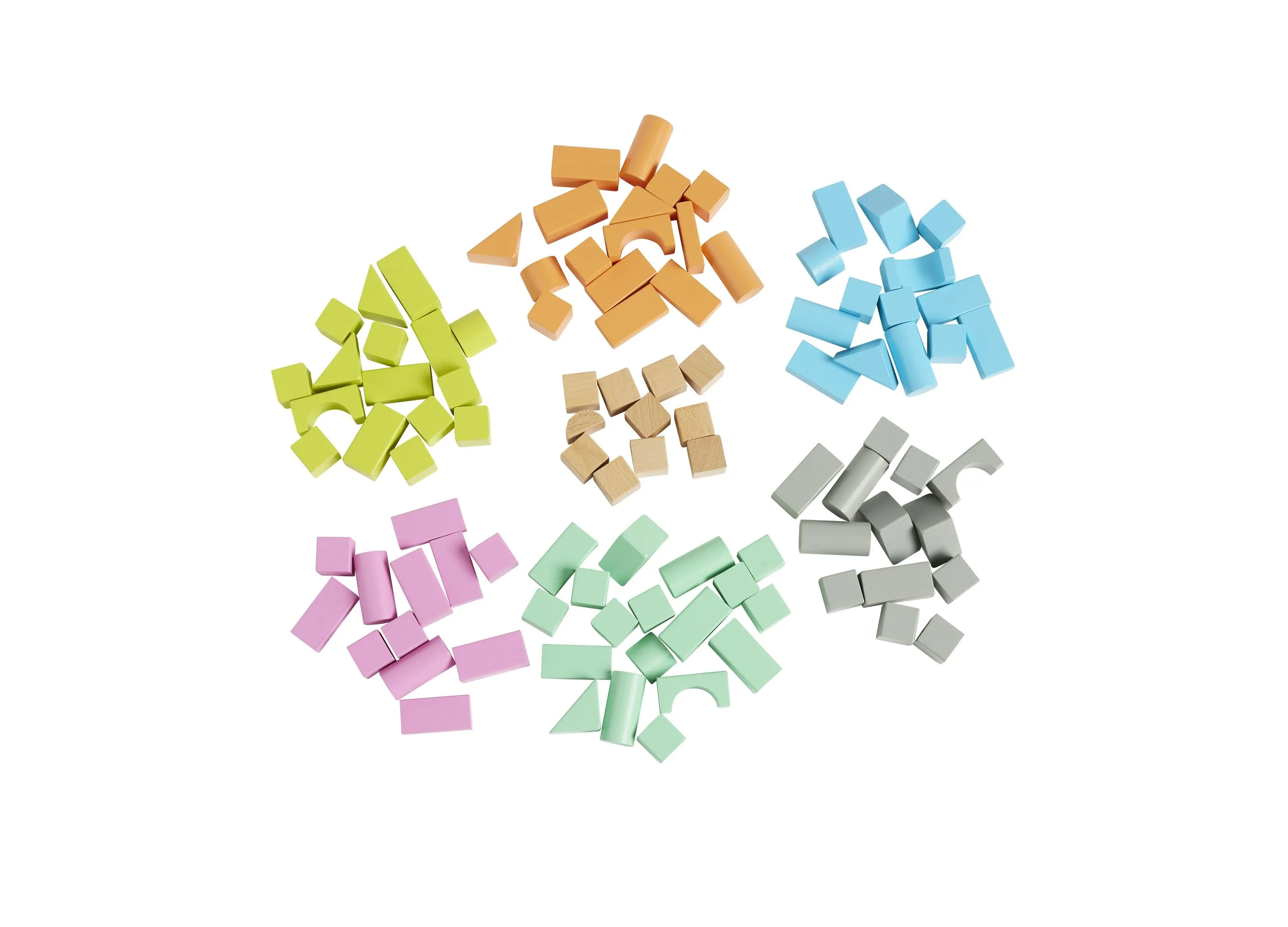 Imaginarium 100-Piece Wooden Block Set - Colorful Building Blocks for Creative Play