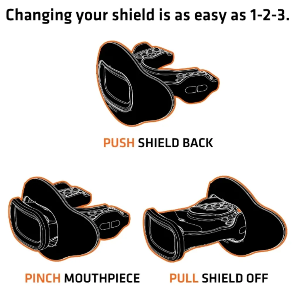 Interchange Lip Guard Mouthpiece & Shield