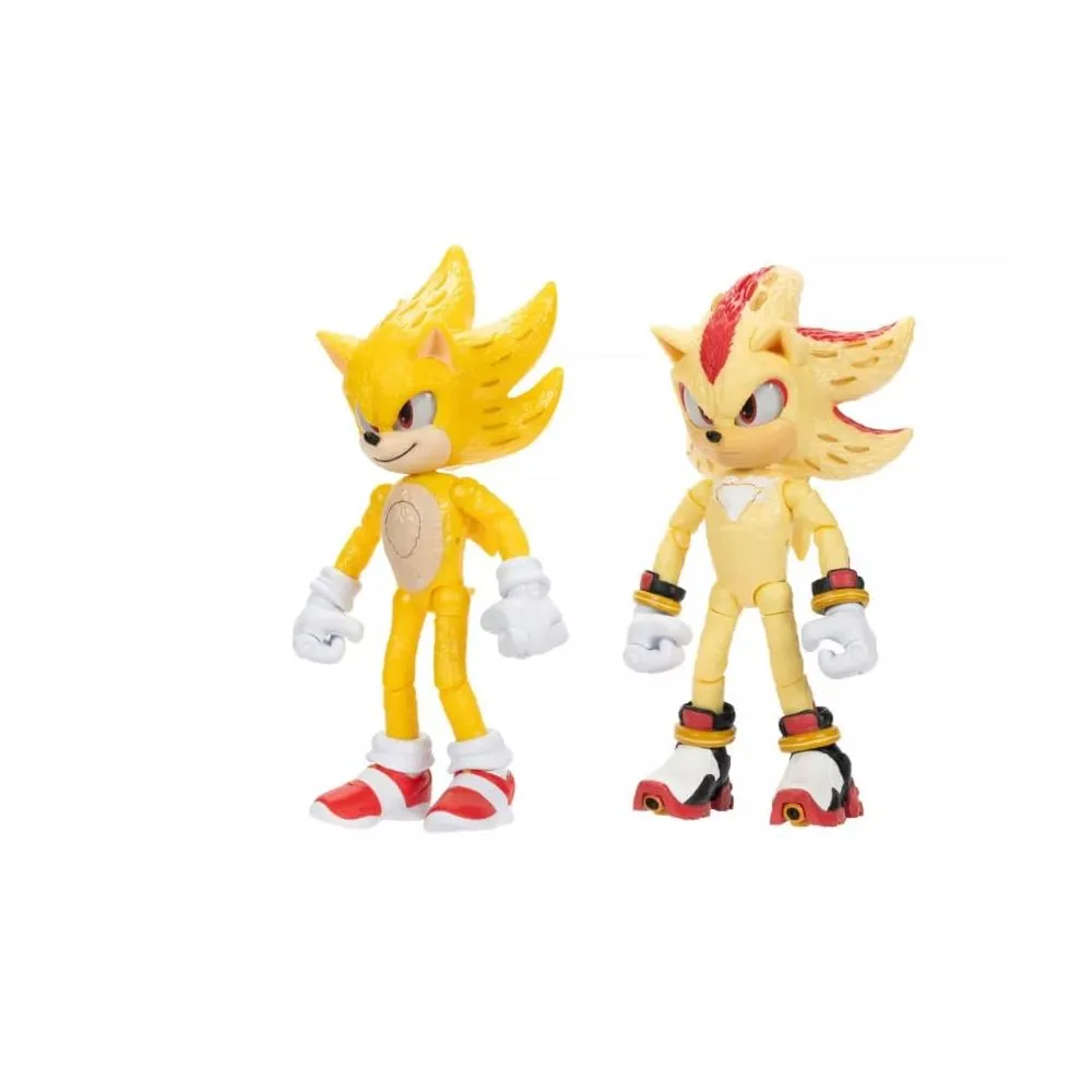 Jakks Pacific 92033132 Sonic the Hedgehog 3 Light-Up Action Figure 2-Pack Super Sonic & Super Shadow