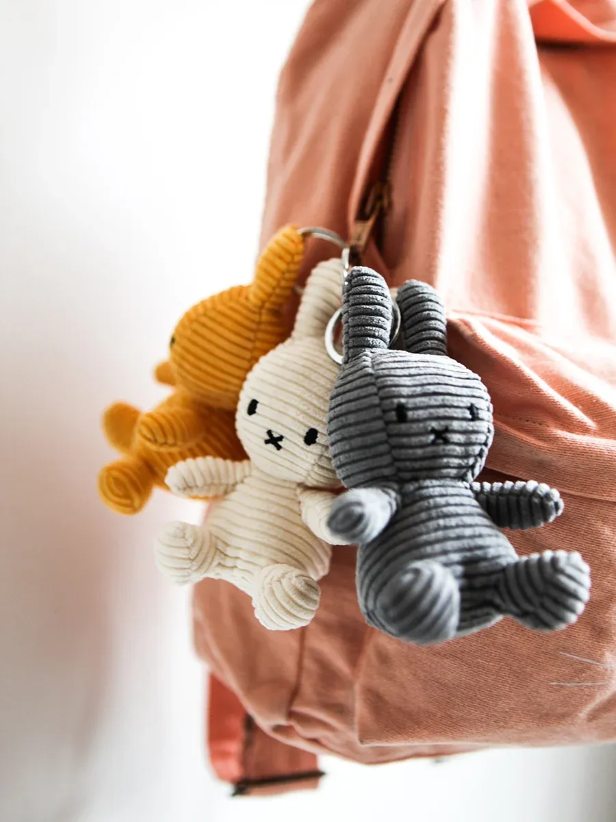 Keychain Plush MIFFY Corduroy 4" Yellow
