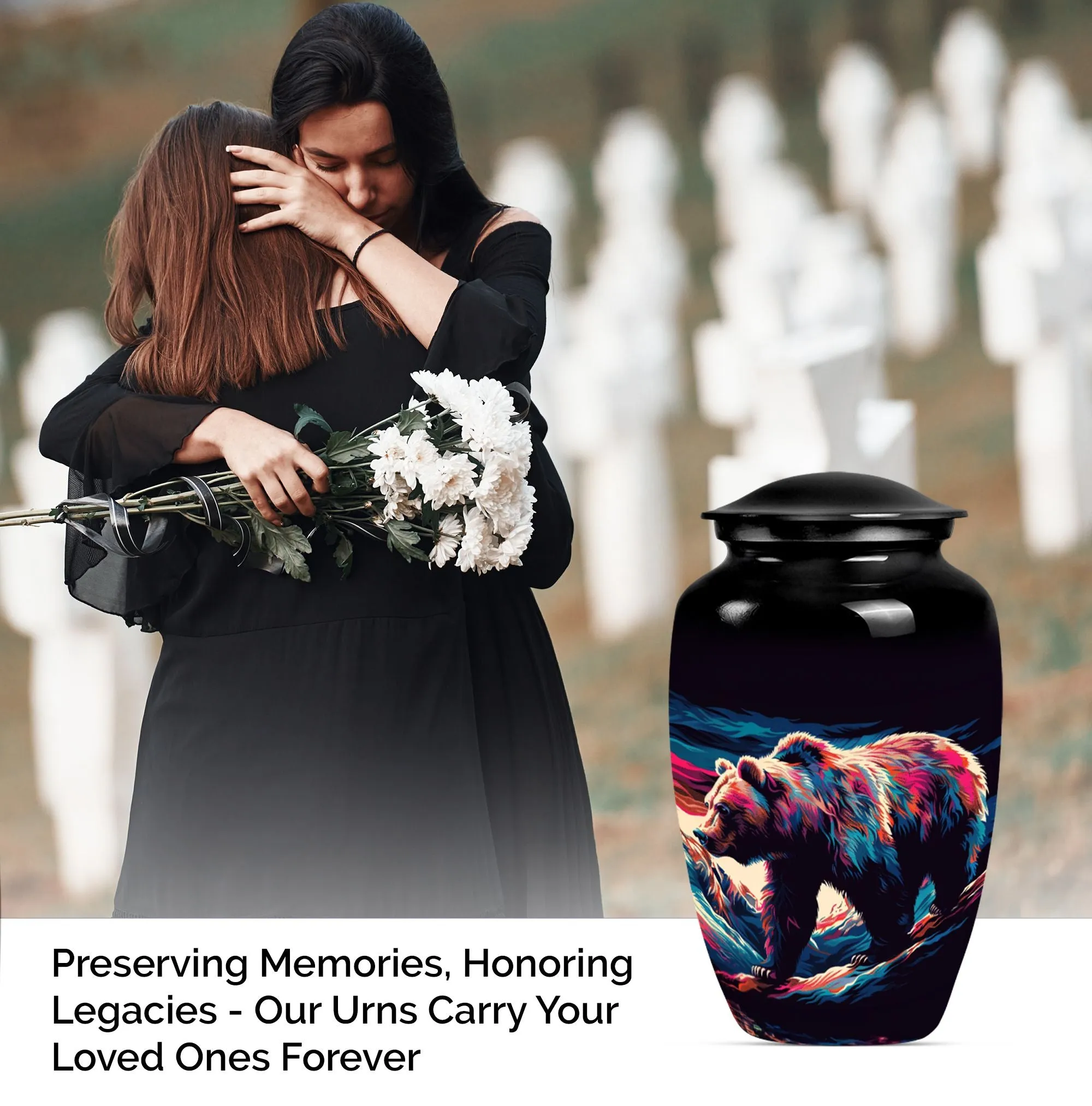 Large Bear Cremation Urn for Cherished Cremation Memories