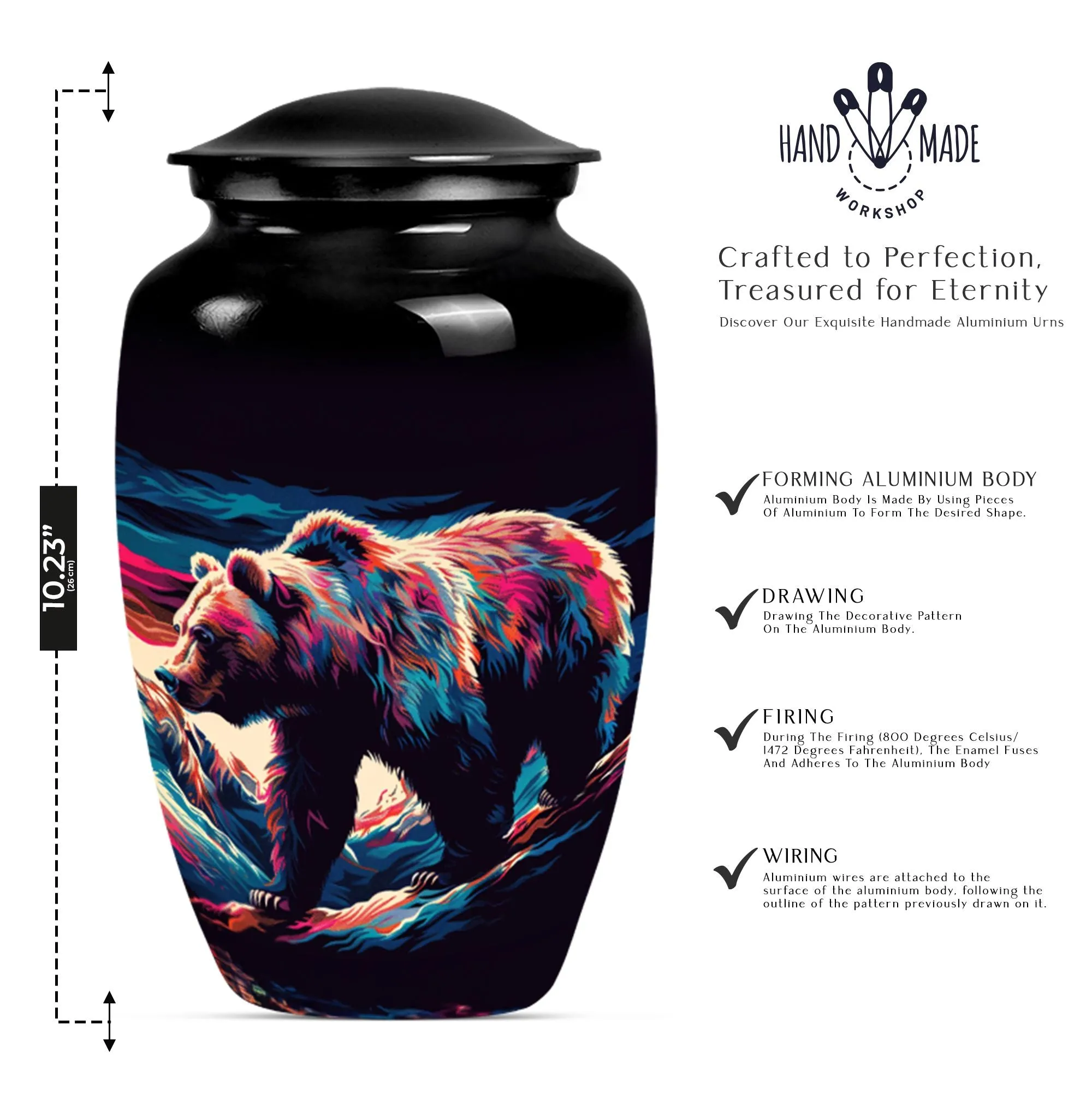 Large Bear Cremation Urn for Cherished Cremation Memories