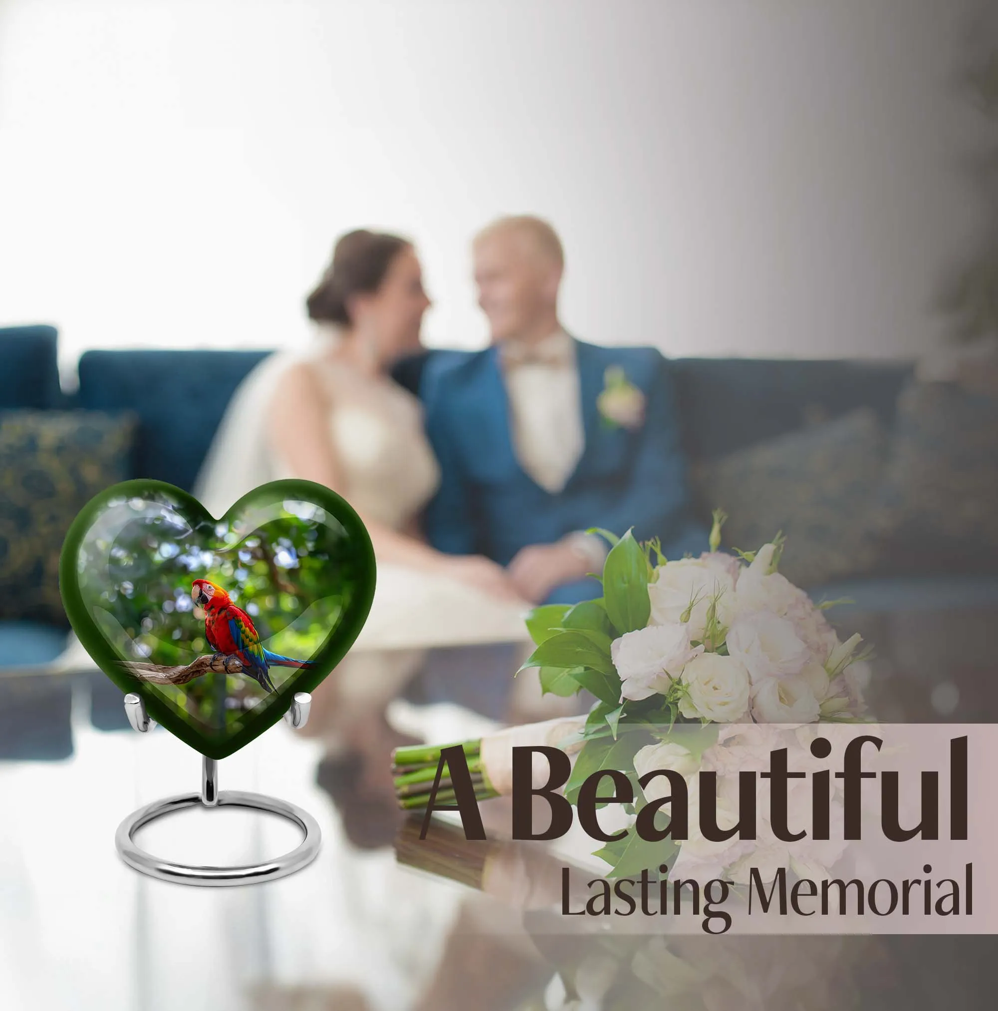 Macaw Parrot Cremation Large Urn for Memorial Ashes