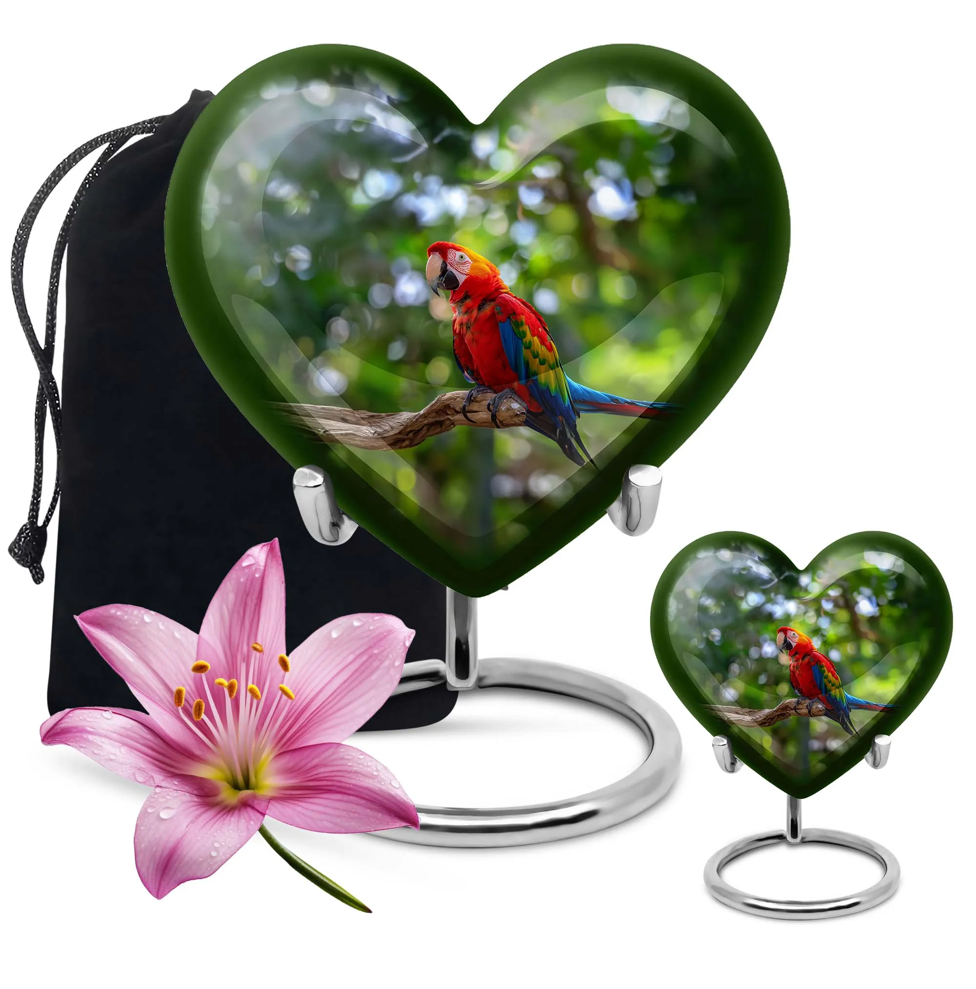 Macaw Parrot Cremation Large Urn for Memorial Ashes