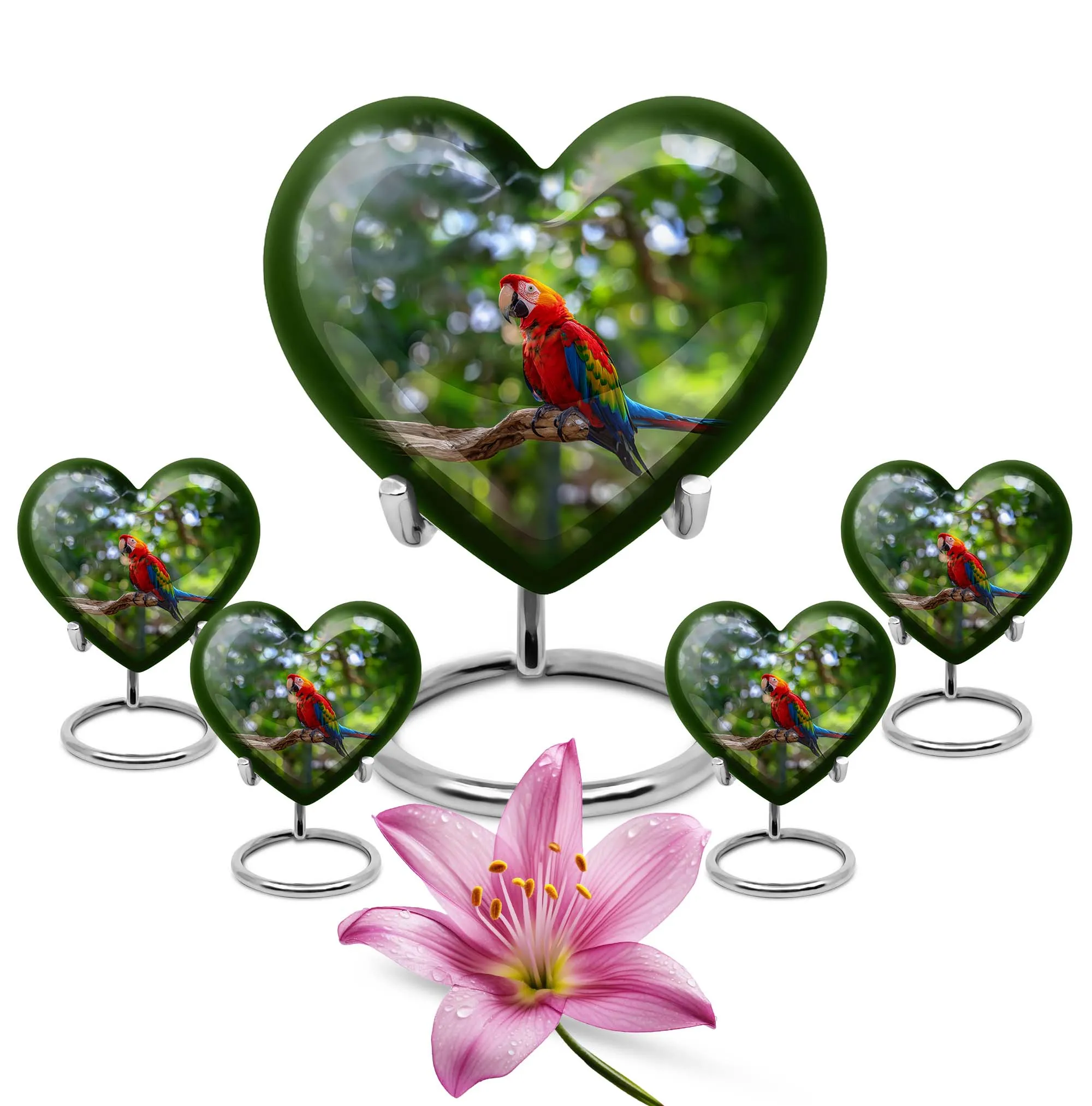 Macaw Parrot Cremation Large Urn for Memorial Ashes