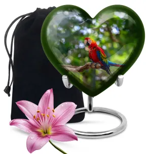 Macaw Parrot Cremation Large Urn for Memorial Ashes