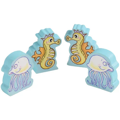 Majestic Mermaid Mansion | 3-Level Wooden Dollhouse with Sea-Life Furniture & Characters