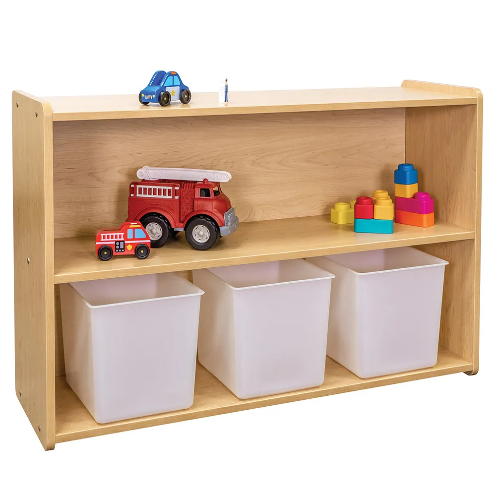 Maple-Toned Preschool Storage Shelf | GREENGUARD® Certified