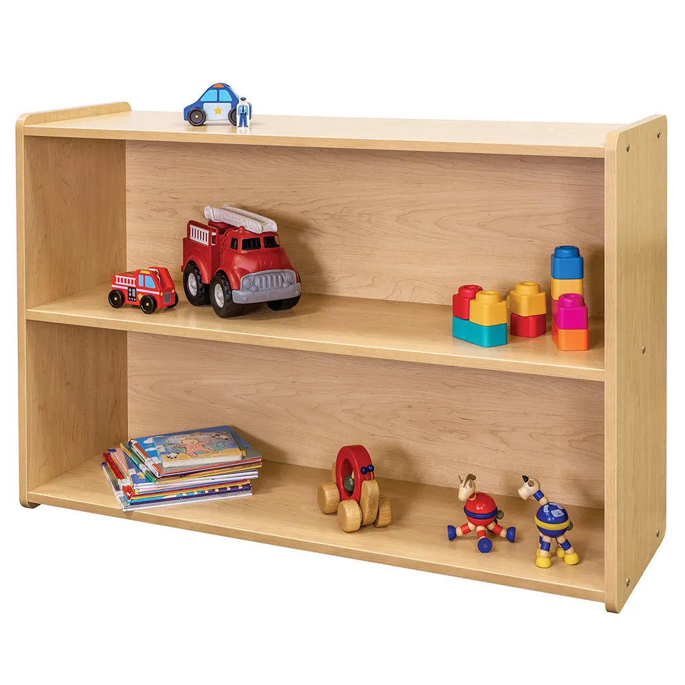 Maple-Toned Preschool Storage Shelf | GREENGUARD® Certified