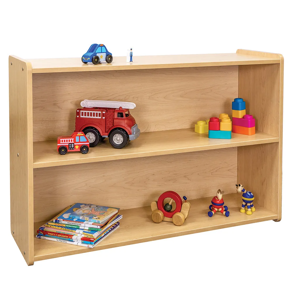 Maple-Toned Preschool Storage Shelf | GREENGUARD® Certified