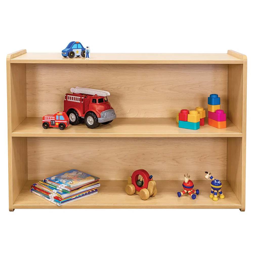 Maple-Toned Preschool Storage Shelf | GREENGUARD® Certified
