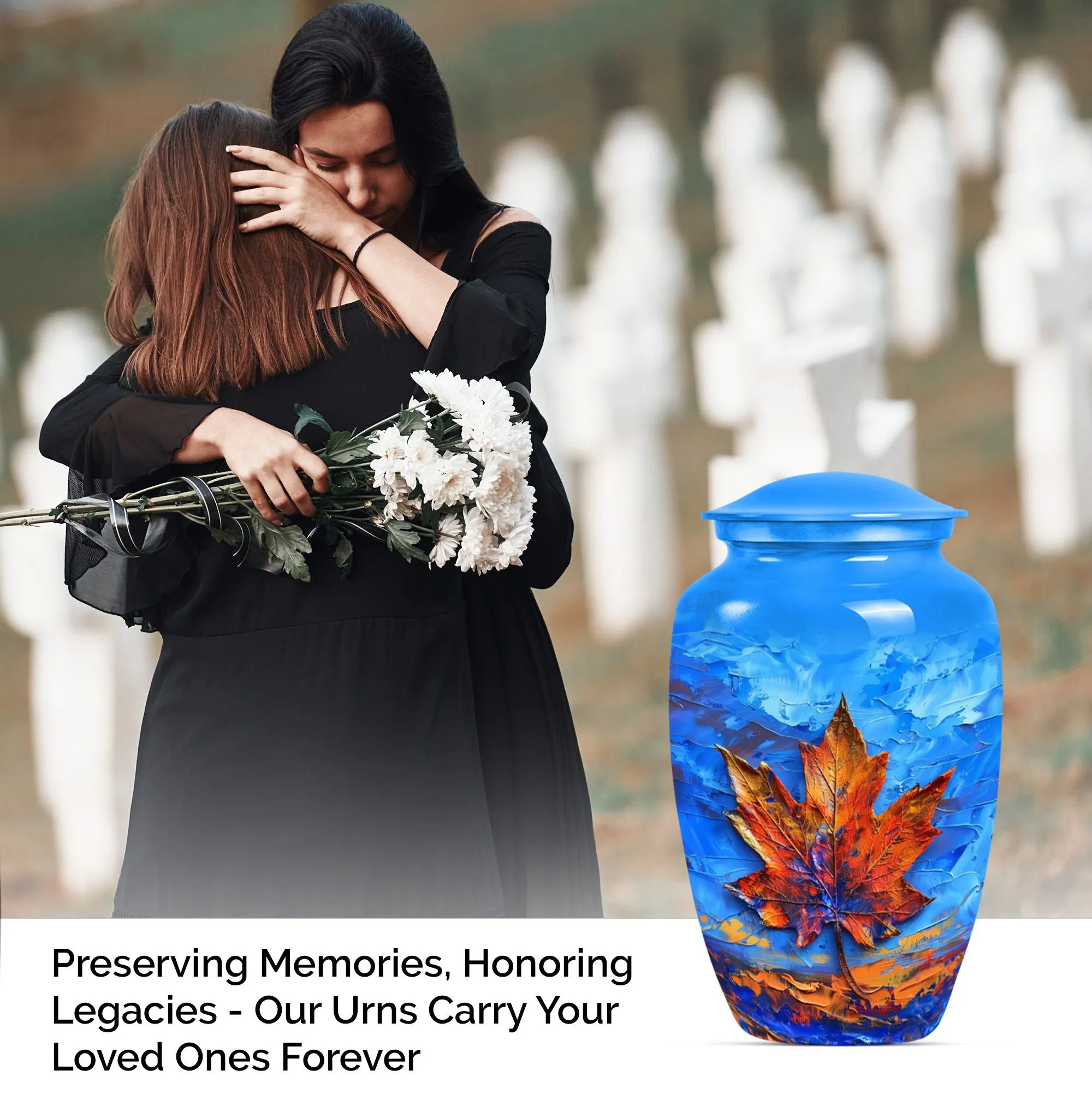 Mapple Leaf Urn - Timeless Memorial Urn for Women Ashes