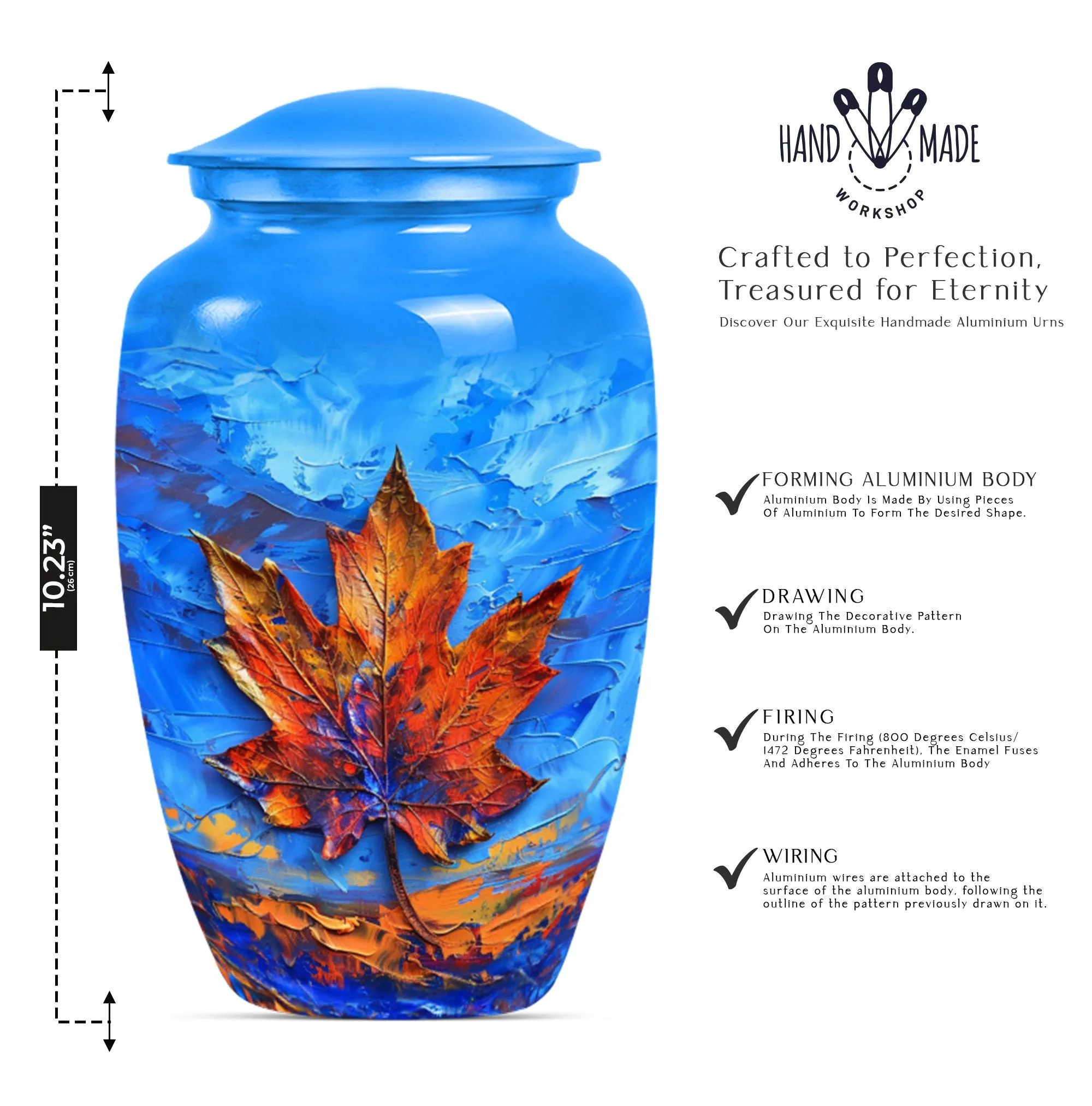 Mapple Leaf Urn - Timeless Memorial Urn for Women Ashes