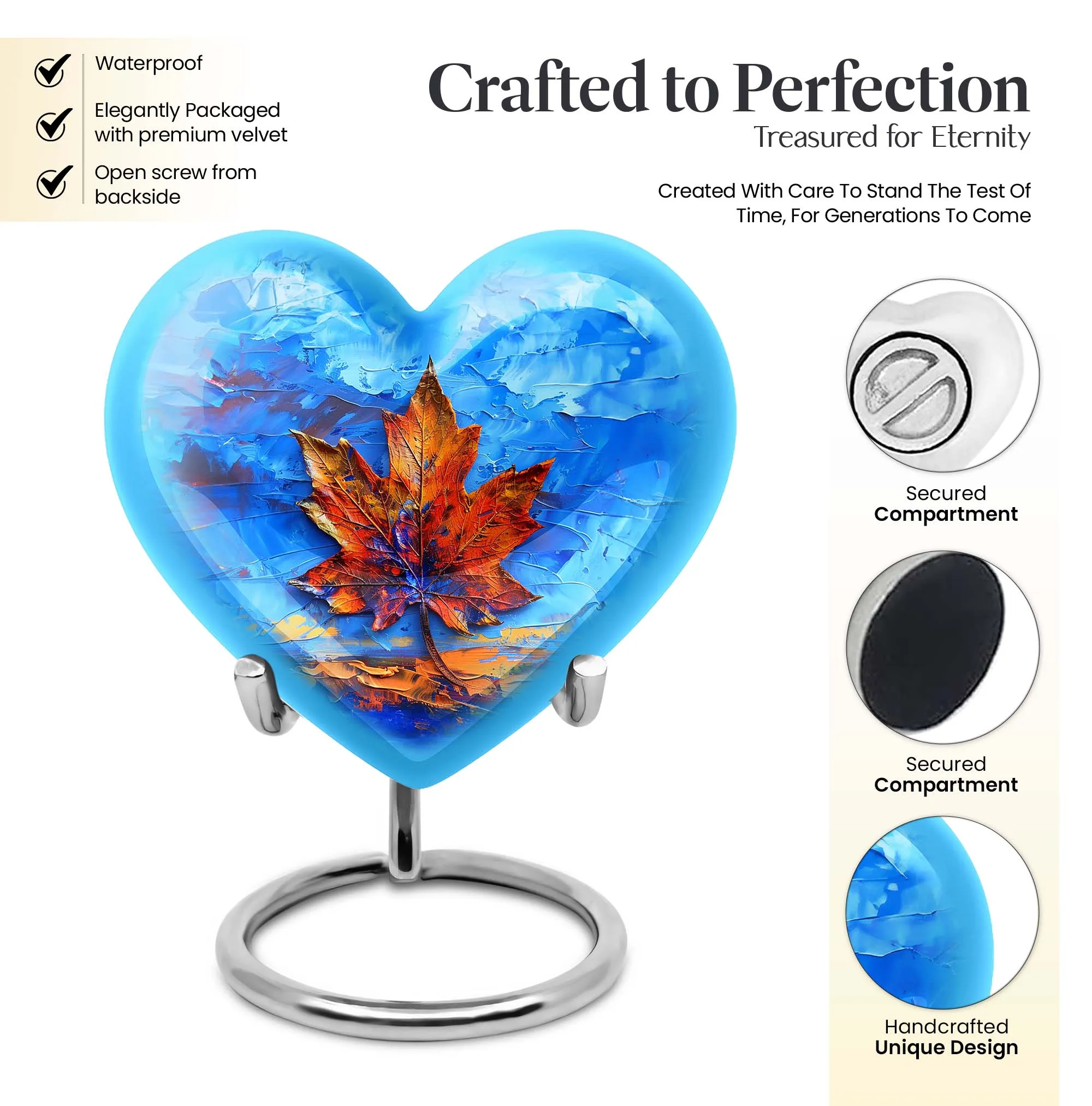 Mapple Leaf Women's Urn Extra Large Memorial Tribute