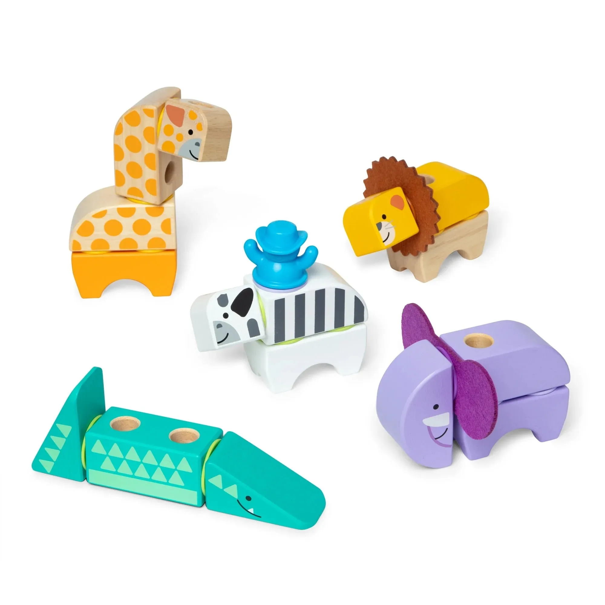 Melissa & Doug 50171 Blockables Safari Play Set, 34 Pcs