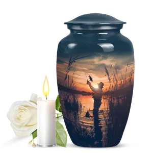 Memories Personalized Father Son Fishing Ashes Cremation Urn