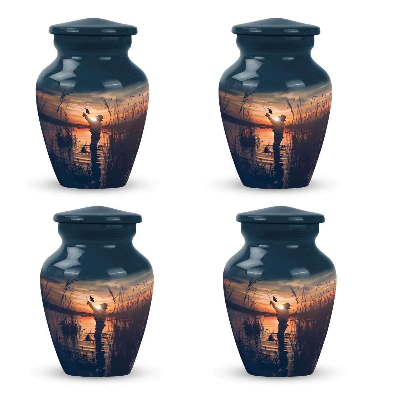 Memories Personalized Father Son Fishing Ashes Cremation Urn