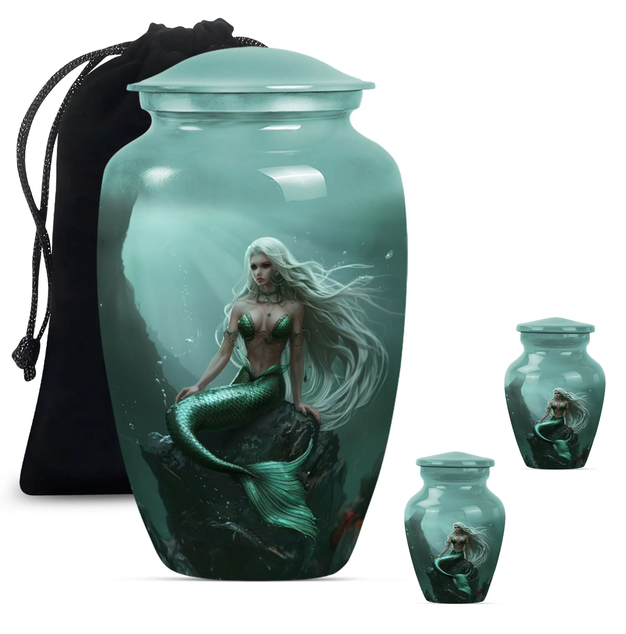 Mermaid Theme Cremation Urn - Unique Cremation Urn For Her