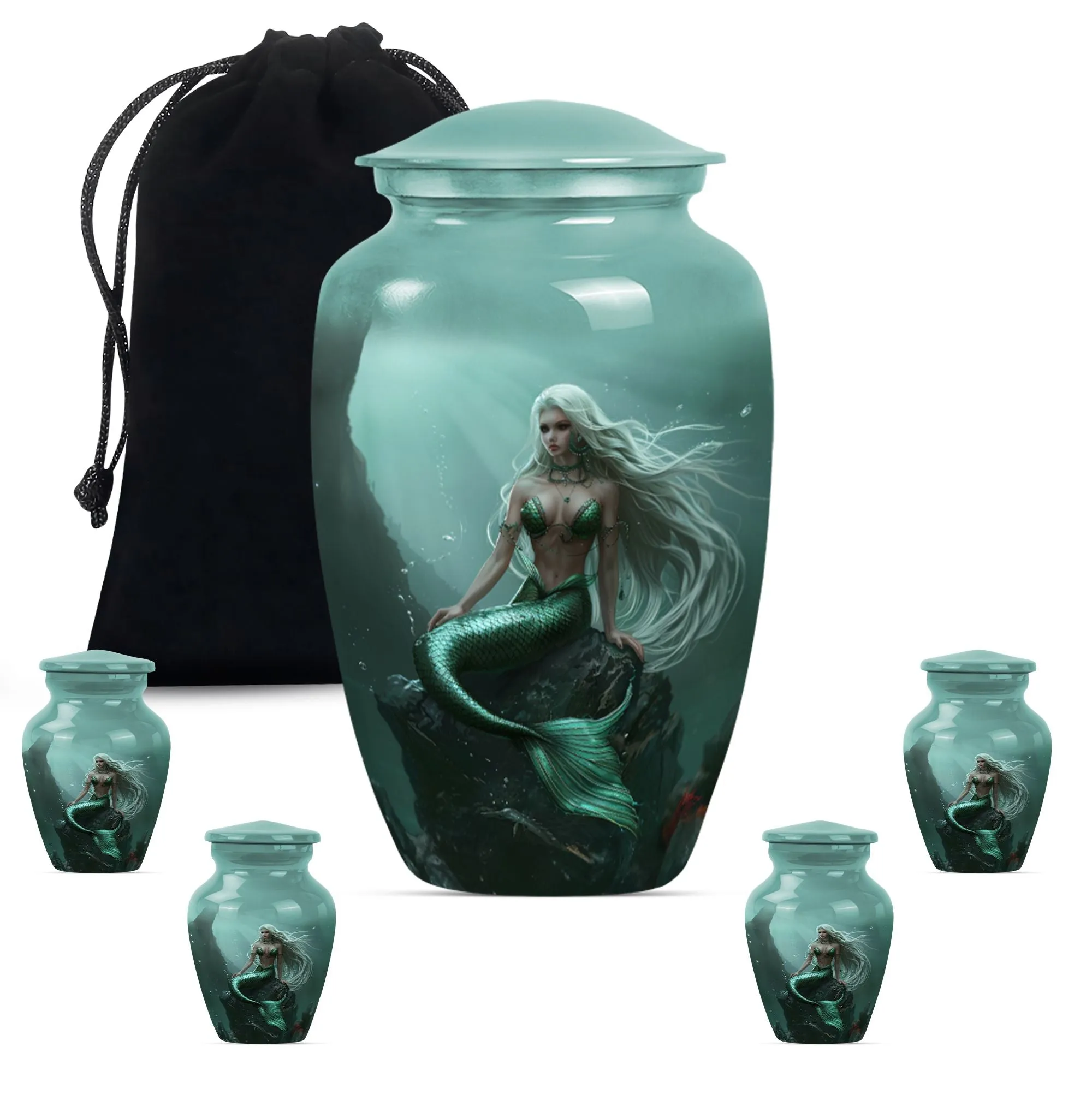 Mermaid Theme Cremation Urn - Unique Cremation Urn For Her