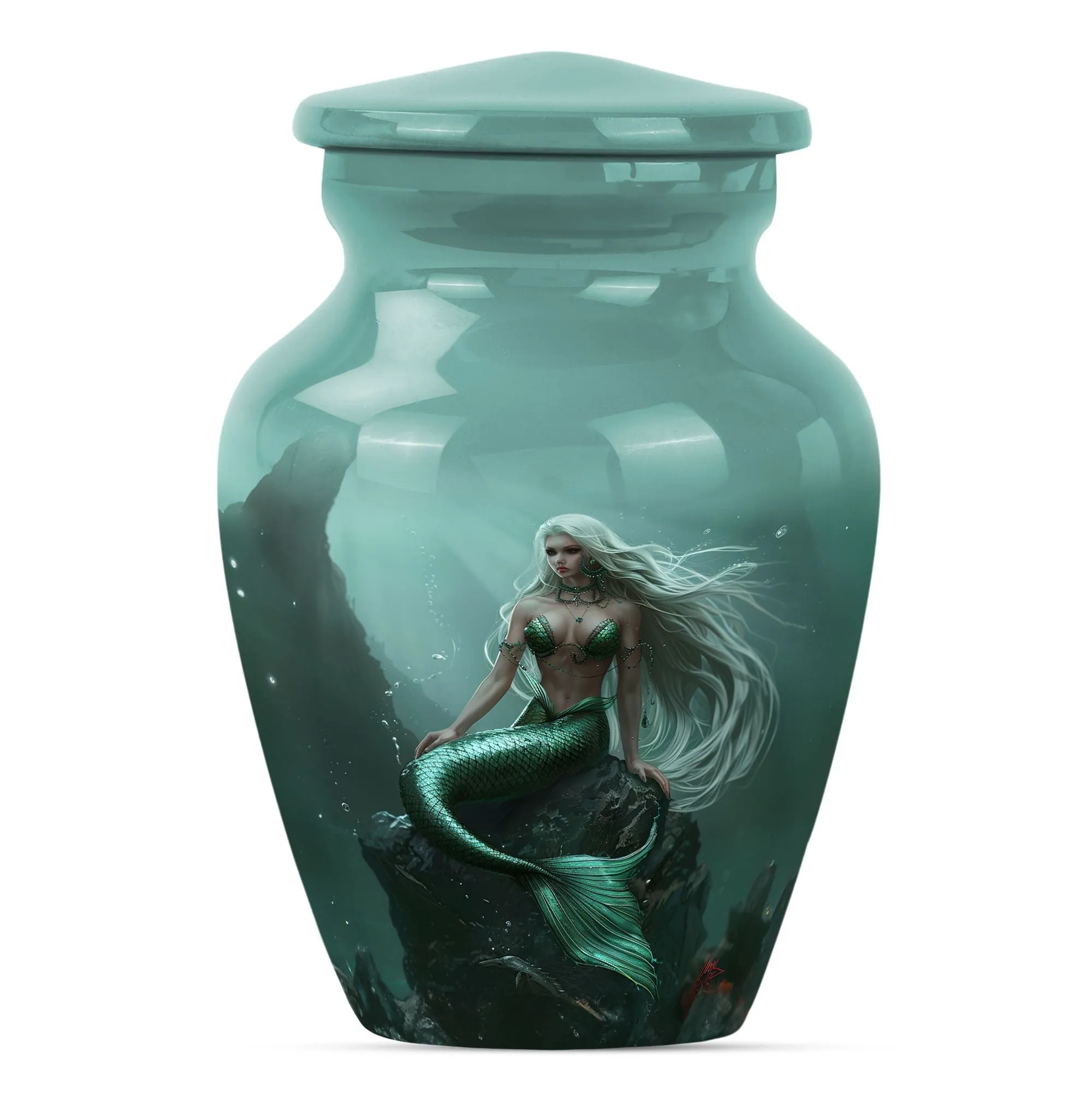 Mermaid Theme Cremation Urn - Unique Cremation Urn For Her