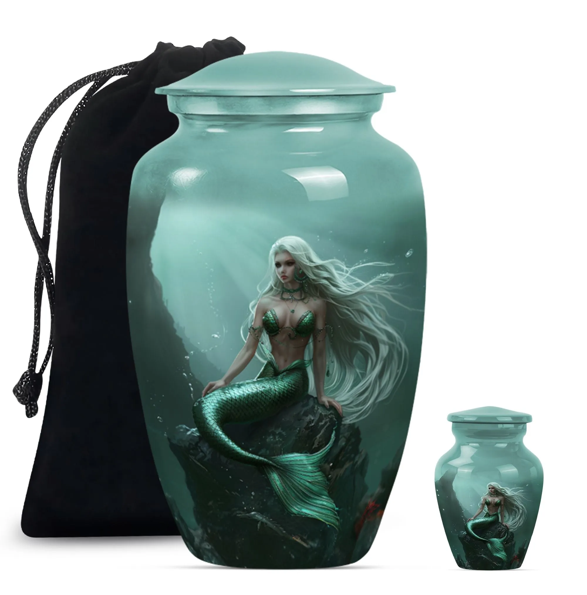 Mermaid Theme Cremation Urn - Unique Cremation Urn For Her