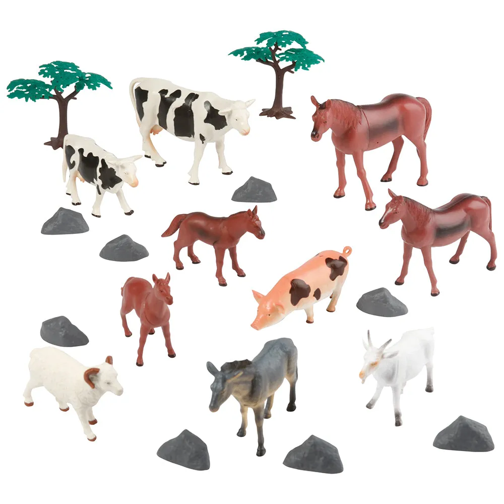 National Geographic 80-Piece Animal Playset with Four Habitats – Farm, Wild, Dinosaur, and Ocean Animals