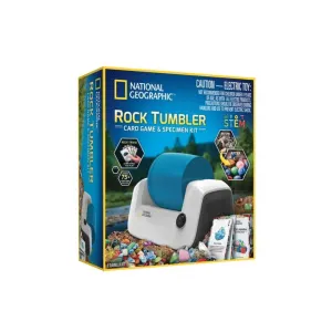 National Geographic RTNGTUMRKMEM Rock Tumbler, Card Game and Specimen Kit