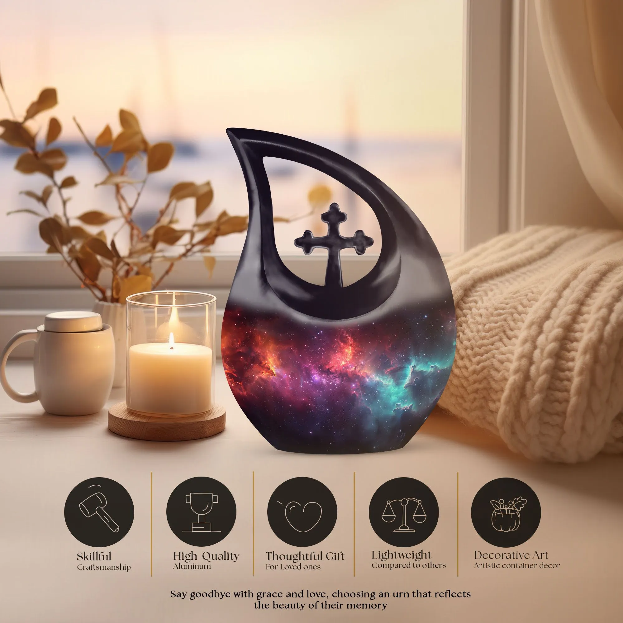 Nebula Galaxy Urn -Personalized Urn For Human Ashes