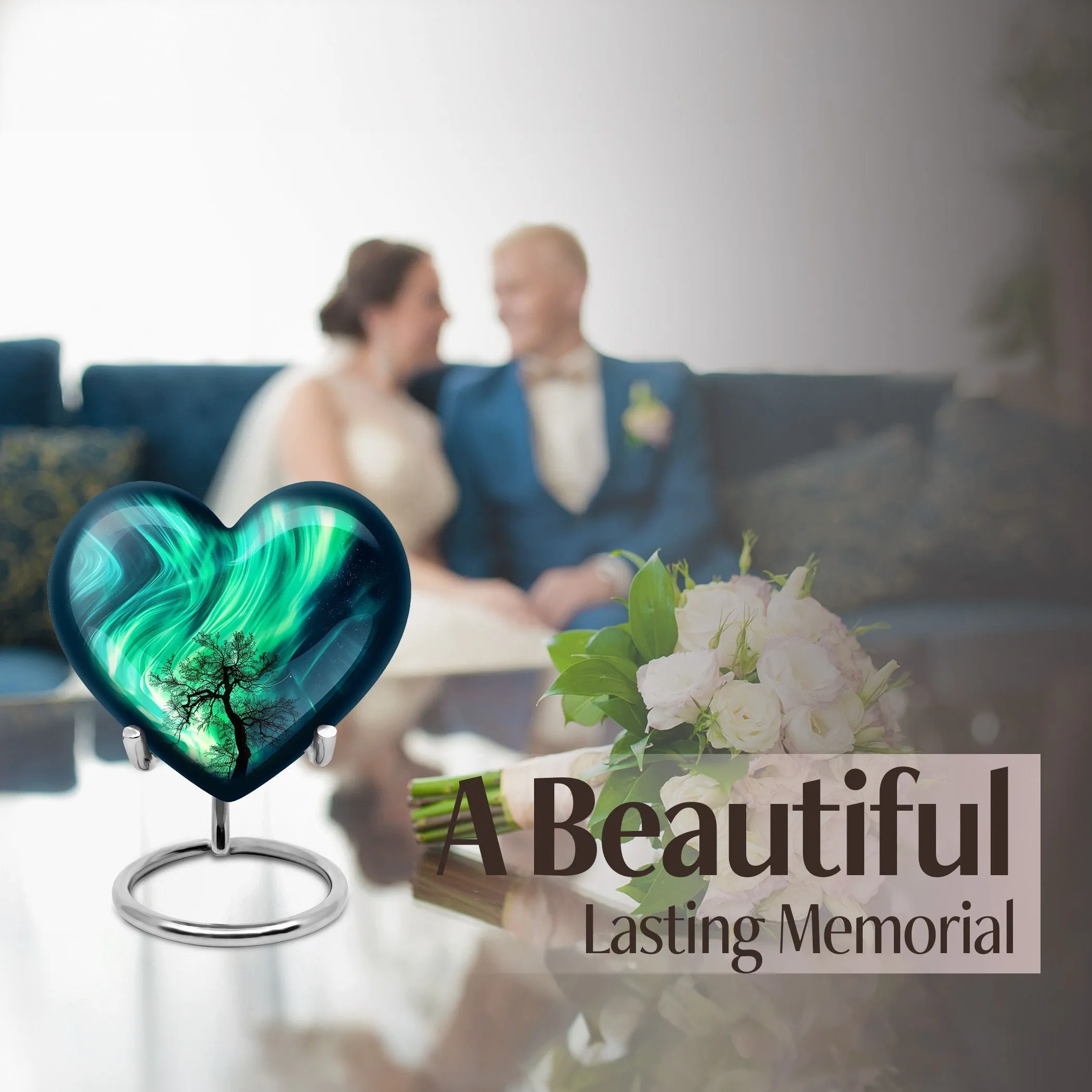 Northern Lights Theme - Keepsake Cremation Urn
