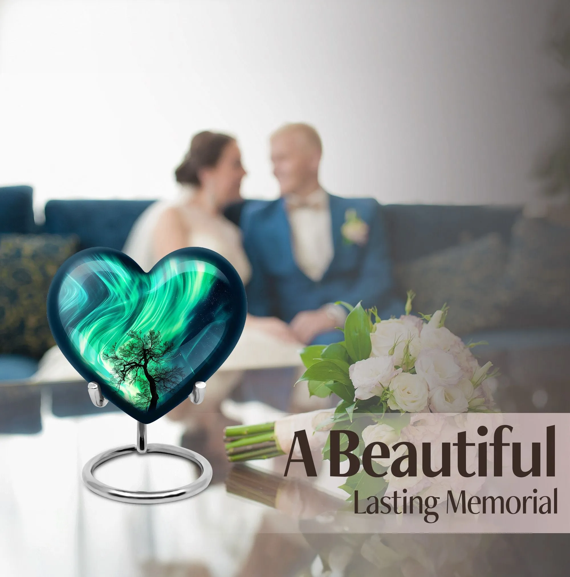 Northern Lights Theme - Keepsake Cremation Urn