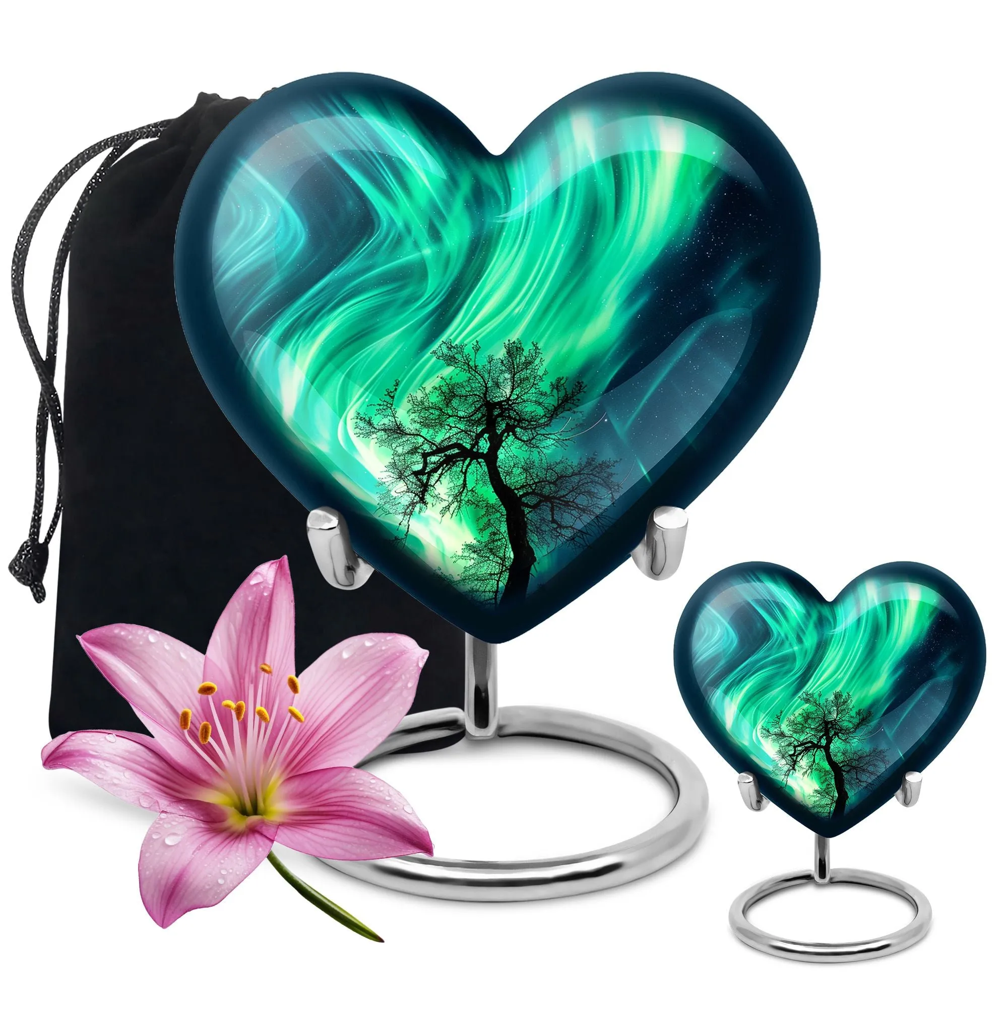 Northern Lights Theme - Keepsake Cremation Urn