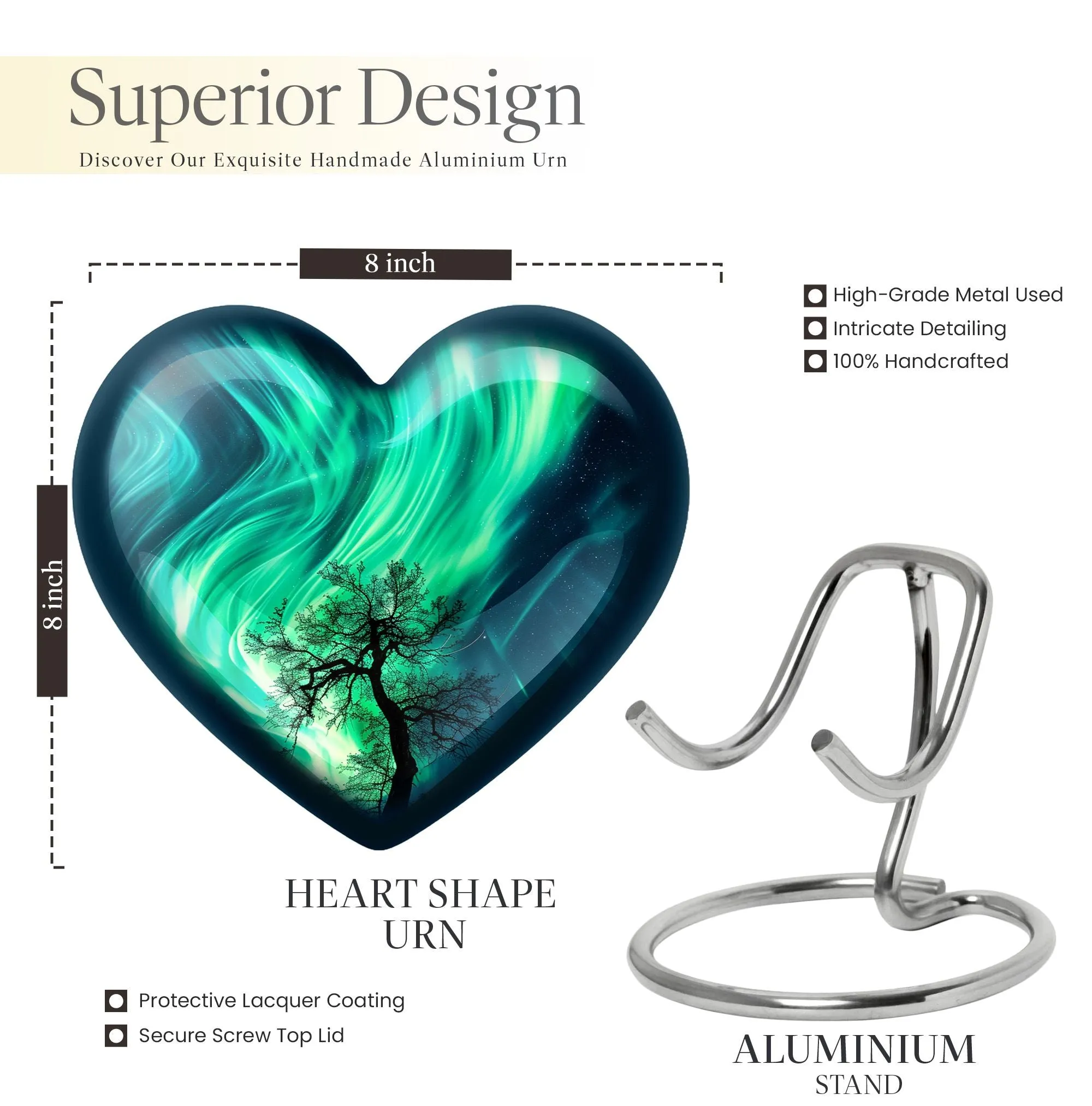 Northern Lights Theme - Keepsake Cremation Urn