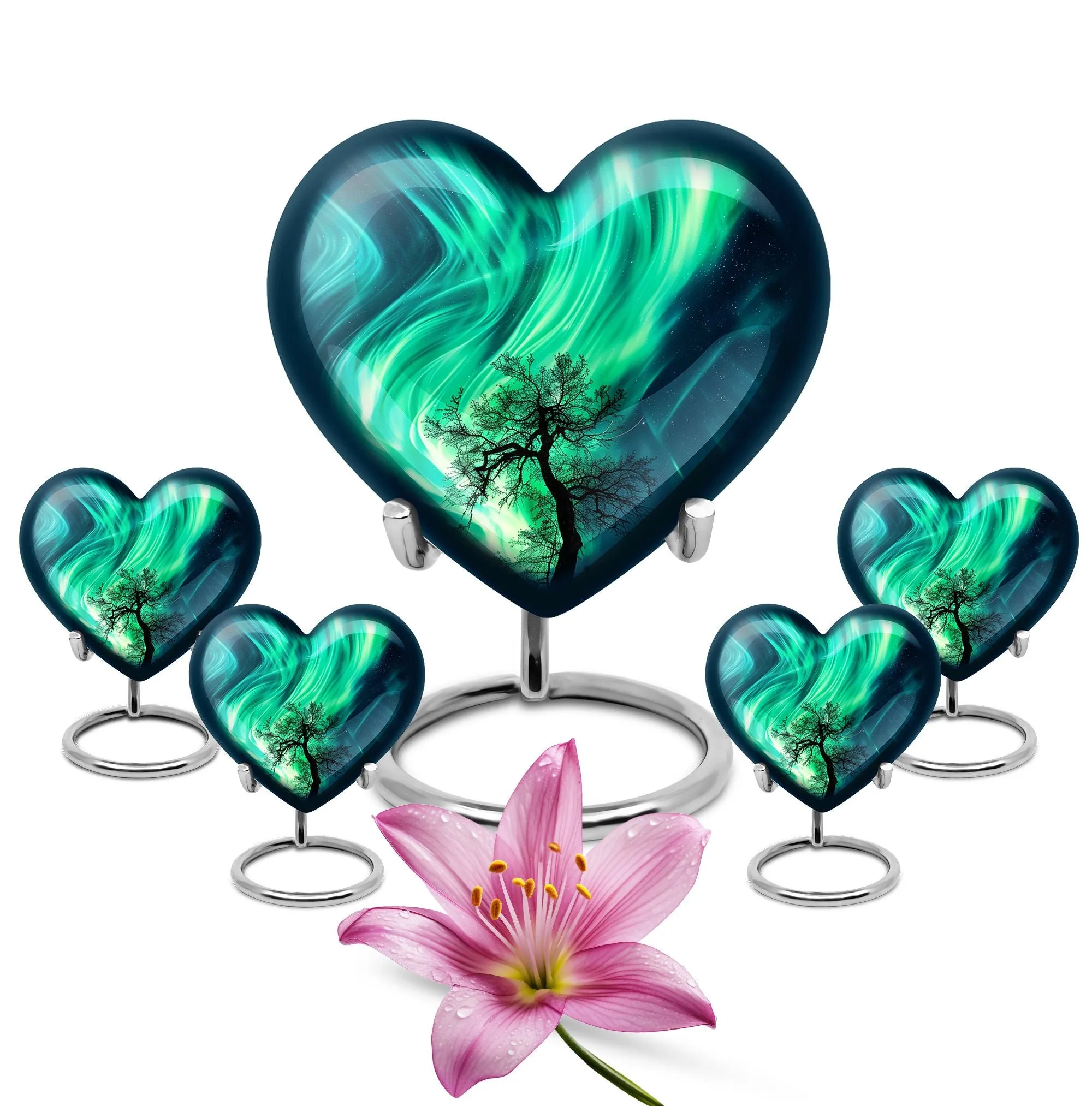 Northern Lights Theme - Keepsake Cremation Urn